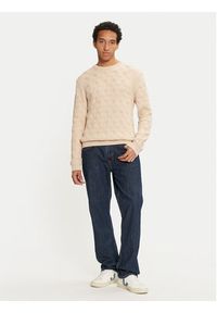 Selected Homme Sweter 16094503 Beżowy Regular Fit. Kolor: beżowy. Materiał: bawełna #5