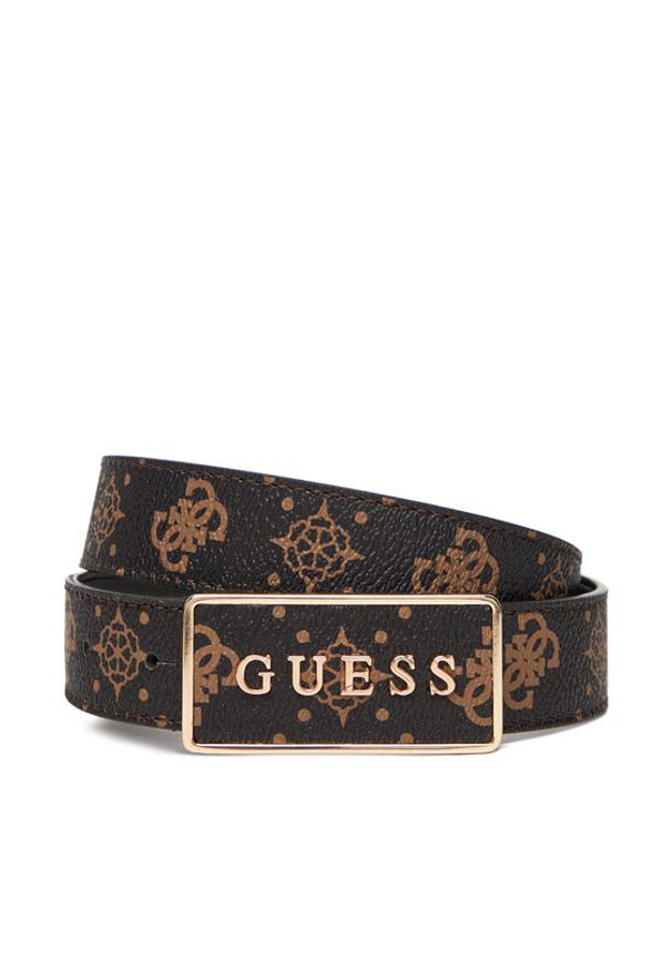 Guess Pasek Damski 0000305473417 Brązowy. Kolor: brązowy. Materiał: skóra