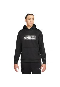 Nike - Męska Bluza Z Kapturem DF FC Libero. Typ kołnierza: kaptur. Kolor: czarny
