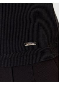 Morgan Bluzka 252-DELINE Czarny Slim Fit. Kolor: czarny. Materiał: syntetyk #5