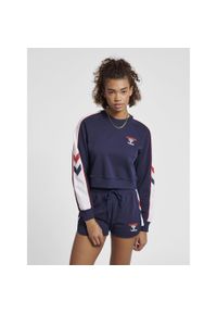 Damska bluza crop Hummel IC Durban. Kolor: niebieski
