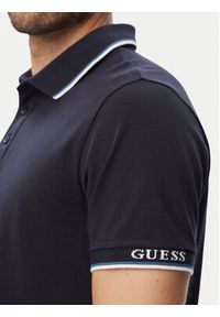 Guess Polo M6YP28 K4475 Granatowy Slim Fit. Typ kołnierza: polo. Kolor: niebieski. Materiał: bawełna #5