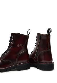 NEW ROCK Glany M-MILI083C-S56 Bordowy. Kolor: czerwony. Materiał: skóra. Styl: rockowy #7