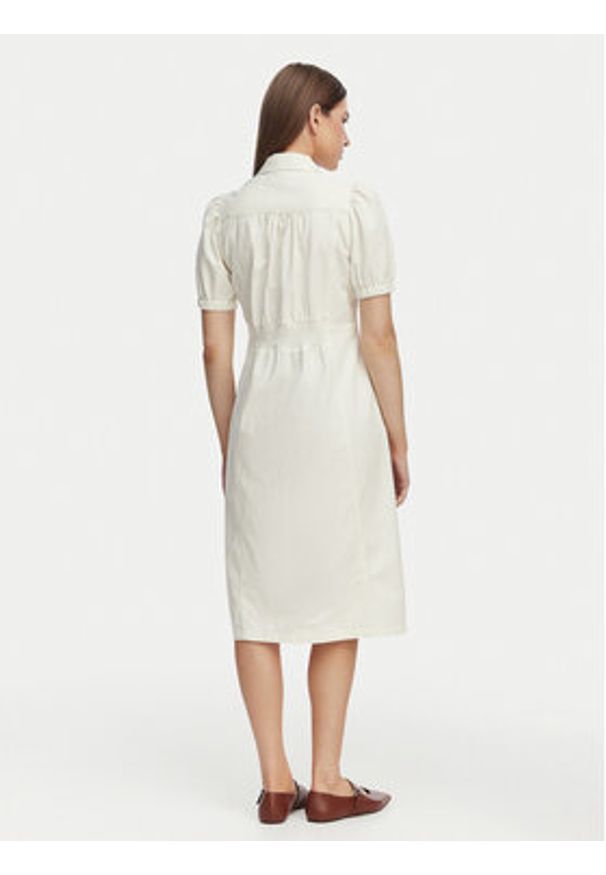 French Connection Sukienka jeansowa 71SZN Biały Regular Fit. Kolor: biały. Materiał: bawełna