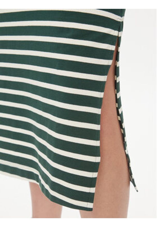 TOMMY HILFIGER - Tommy Hilfiger Sukienka codzienna Reg Breton Midi Polo Dress Ss WW0WW42030 Zielony Regular Fit. Okazja: na co dzień. Typ kołnierza: polo. Kolor: zielony. Materiał: bawełna. Typ sukienki: proste. Styl: casual. Długość: midi
