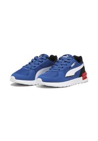 Puma - Dziecięce buty sportowe Graviton AC PUMA Clyde Royal White Black Blue. Okazja: na co dzień. Kolor: biały