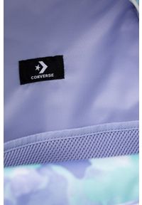 Converse plecak kolor fioletowy duży wzorzysty. Kolor: fioletowy. Materiał: poliester, włókno #4