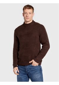 Redefined Rebel Sweter Dustin 212057 Brązowy Regular Fit. Kolor: brązowy. Materiał: syntetyk #1