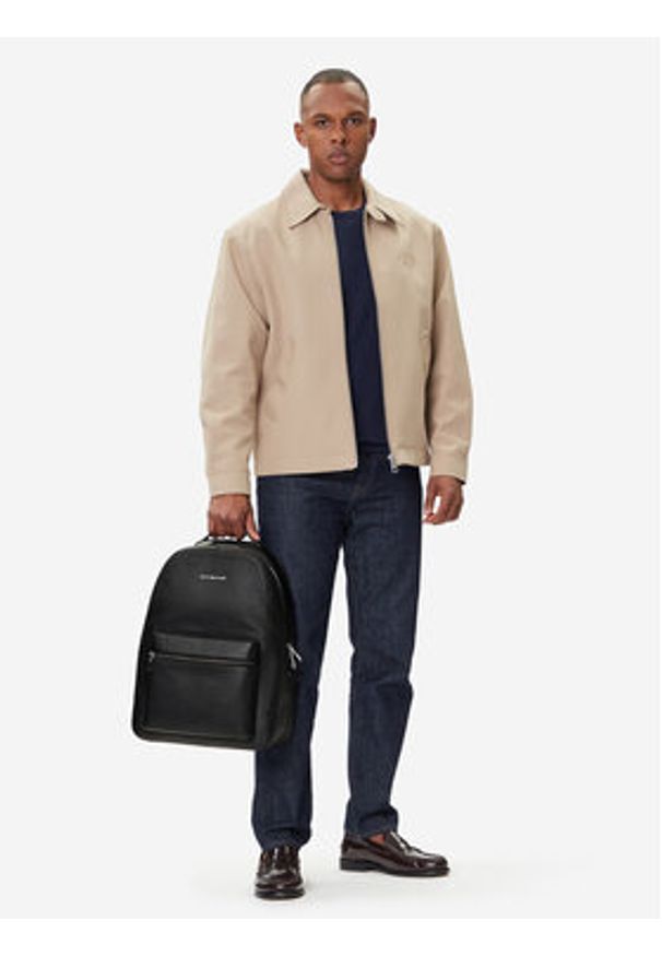TOMMY HILFIGER - Tommy Hilfiger Plecak Th Business Leather Backpack AM0AM13641 Czarny. Kolor: czarny. Materiał: skóra