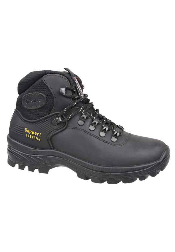 Grisport - 10242D26G, męskie buty trekkingowe, Brązowe. Kolor: brązowy. Materiał: nubuk, skóra. Sport: turystyka piesza