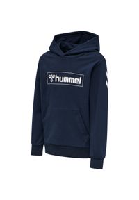 Bluza sportowa dla dzieci Hummel hmlBOX z kapturem. Typ kołnierza: kaptur. Kolor: fioletowy. Sezon: jesień, zima