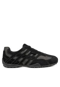 Geox Sneakersy U Snake Original U56MNB 022EK C9999 Czarny. Kolor: czarny. Materiał: zamsz, skóra
