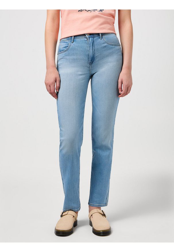 Wrangler - DAMSKIE SPODNIE WRANGLER STRAIGHT LOVE LETTERS 112350946