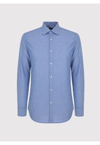 Pako Lorente - PAKO LORENTE – Niebieska koszula męska w paski. Kolor: niebieski. Materiał: bawełna. Długość rękawa: długi rękaw. Długość: długie. Wzór: paski #7