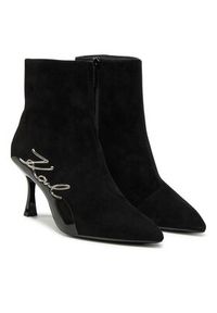 Karl Lagerfeld - KARL LAGERFELD Botki KL32744 Czarny. Kolor: czarny. Materiał: zamsz, skóra #3