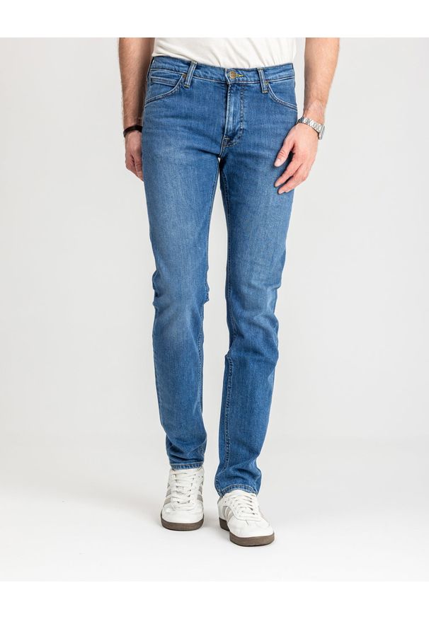 Męskie Spodnie Jeanoswe Lee Daren Zip Fly Dark Freeport L707PXGQ 112140688, W38 L34. Okazja: na co dzień. Długość: długie. Styl: casual, klasyczny, sportowy, wizytowy