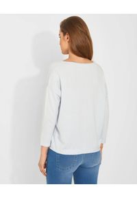 HEMISPHERE - Kremowy sweter z kaszmiru. Okazja: na co dzień, do pracy. Kolor: biały. Materiał: kaszmir. Długość rękawa: długi rękaw. Długość: długie. Styl: casual #4