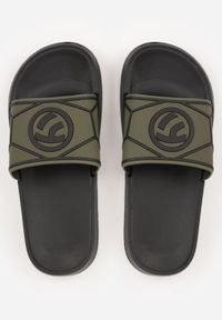 Born2be - Zielone Klapki Basenowe z Piankowego Materiału Throneosis. Okazja: do domu, na co dzień. Kolor: zielony. Materiał: materiał. Sezon: lato. Styl: sportowy, wakacyjny, casual #3