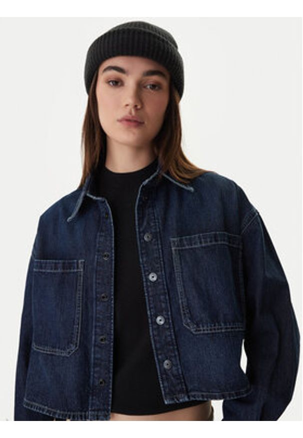 G-Star RAW - G-Star Raw Koszula jeansowa D26851-E090 Granatowy Boxy Fit. Kolor: niebieski. Materiał: bawełna