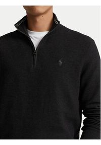 Polo Ralph Lauren Sweter 710932304007 Szary Regular Fit. Typ kołnierza: polo. Kolor: szary. Materiał: bawełna