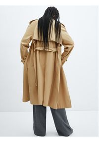 mango - Mango Trencz Fluid 57064393 Beżowy Regular Fit. Kolor: beżowy. Materiał: wiskoza, bawełna #5