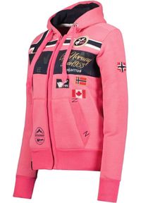 Bluza sportowa damska Geographical Norway Garadock. Kolor: różowy. Materiał: bawełna, poliester