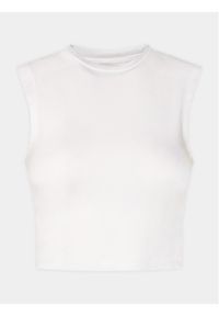 Brave Soul Top LV-627LILY Biały Slim Fit. Kolor: biały. Materiał: bawełna