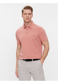 TOMMY HILFIGER - Tommy Hilfiger Polo 1985 MW0MW17771 Różowy Slim Fit. Typ kołnierza: polo. Kolor: różowy. Materiał: bawełna