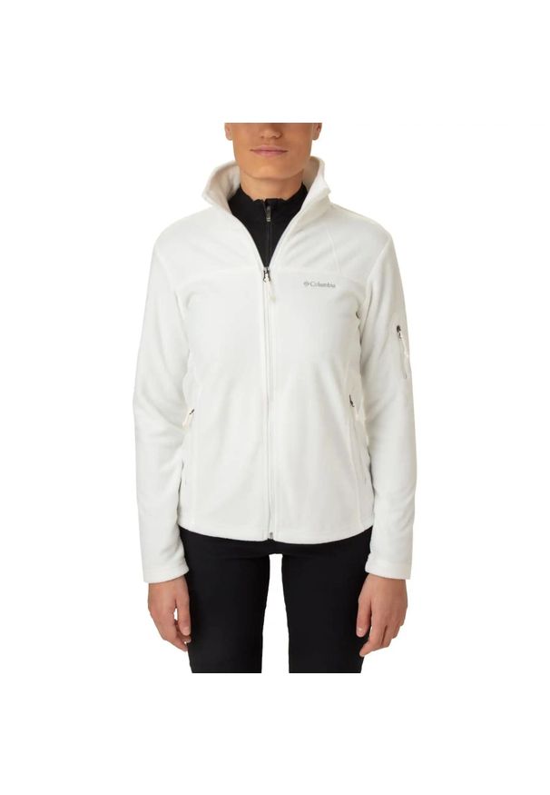 columbia - Bluza polarowa turystyczna damska Columbia Fast Trek II. Kolor: biały, wielokolorowy, beżowy. Materiał: polar. Sport: turystyka piesza