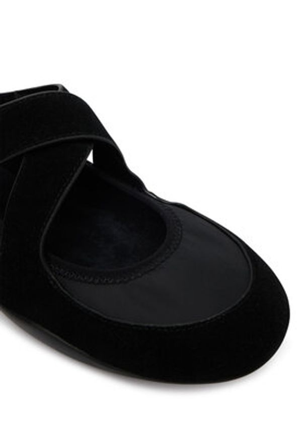 Tory Burch Baleriny Romy Sport Mary Jane 178301 Czarny. Kolor: czarny. Materiał: zamsz, skóra. Styl: sportowy