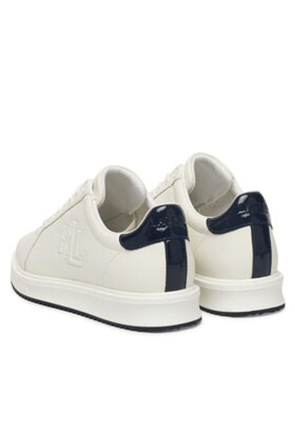 Lauren Ralph Lauren - LAUREN RALPH LAUREN Sneakersy 802959226002 Biały. Kolor: biały. Materiał: skóra