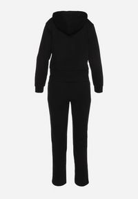 Born2be - Czarny Bawełniany Komplet Dresowy Bluza z Kapturem i Spodnie z Gumką Xerissta. Kolor: czarny. Materiał: bawełna, dresówka #6