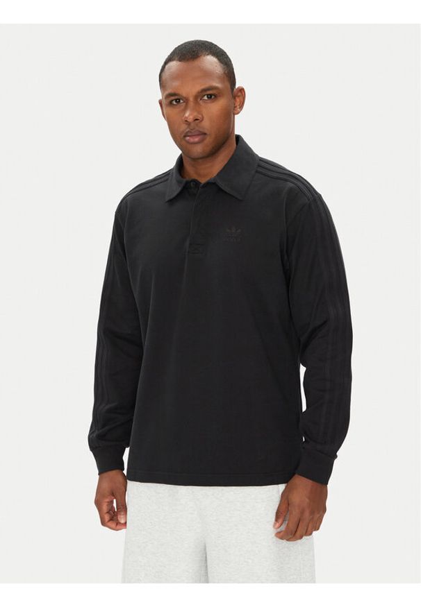 Adidas - adidas Polo adicolor Rugby JY1401 Czarny Regular Fit. Typ kołnierza: polo. Kolor: czarny. Materiał: bawełna