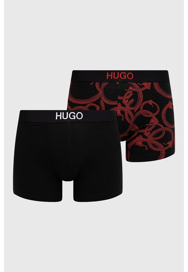 Hugo - Bokserki (2-pack). Kolor: czarny. Materiał: bawełna