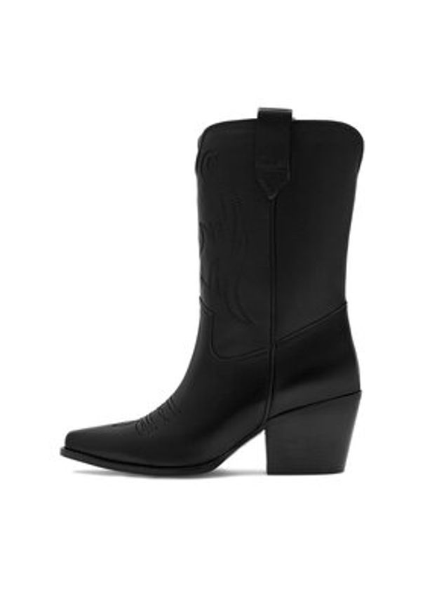 Badura Kowbojki 222FW92 Czarny. Kolor: czarny. Materiał: skóra