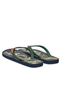 Jack & Jones - Jack&Jones Japonki Jfwlogo Palm Print Flip Flop Ln 12230642 Granatowy. Kolor: niebieski. Wzór: nadruk