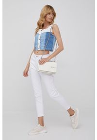 Calvin Klein Jeans torebka K60K609307.PPYY kolor beżowy. Kolor: beżowy. Rodzaj torebki: na ramię #4