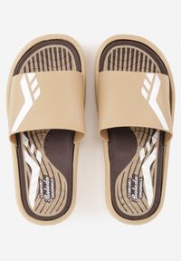 Born2be - Beżowe Sportowe Klapki Piankowe na Basen lub Plażę Daevo. Okazja: na plażę. Kolor: beżowy. Materiał: dresówka. Sezon: lato. Styl: sportowy #2