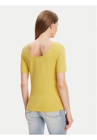 United Colors of Benetton - United Colors Of Benetton T-Shirt 3FJHD109K Żółty Slim Fit. Kolor: żółty. Materiał: bawełna #5