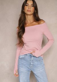 Renee - Różowa Bluzka z Bawełny z Wycięciem na Kciuk Valwiwi. Okazja: na co dzień. Kolor: różowy. Materiał: bawełna. Styl: casual #5