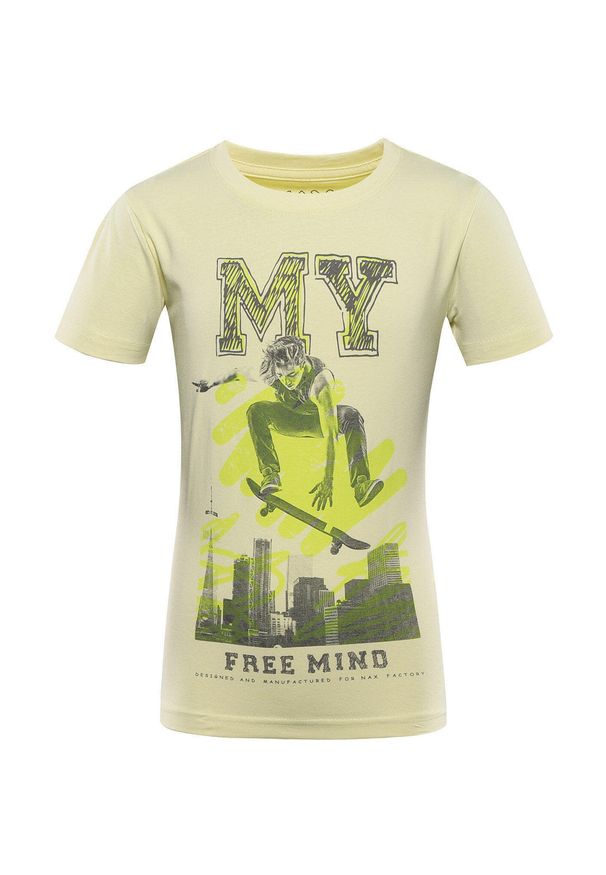 Naak - T-shirt Dziecięcy Nax Loreto 104-110 - Miękka Bawełna z Żywym Nadrukiem. Kolor: wielokolorowy. Materiał: elastan, bawełna. Wzór: nadruk
