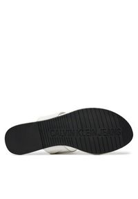 Calvin Klein Jeans Japonki Flat Sandal Slide Toepost Mg Met YW0YW01342 Biały. Kolor: biały #3