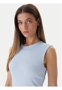 Calvin Klein Jeans Top LV047B265G Niebieski Slim Fit. Kolor: niebieski. Materiał: bawełna #4