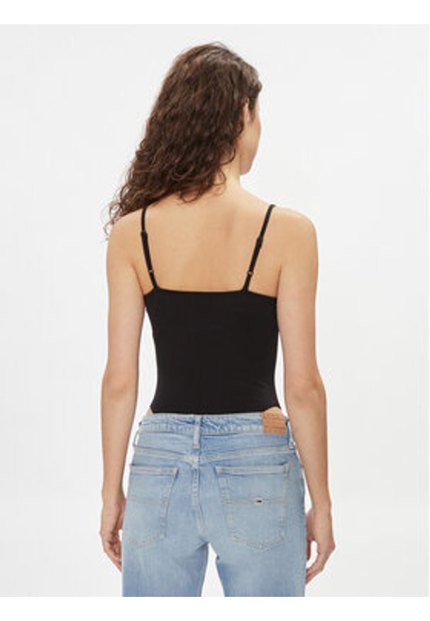 Tommy Jeans Body Essential DW0DW17993 Czarny Slim Fit. Kolor: czarny. Materiał: bawełna