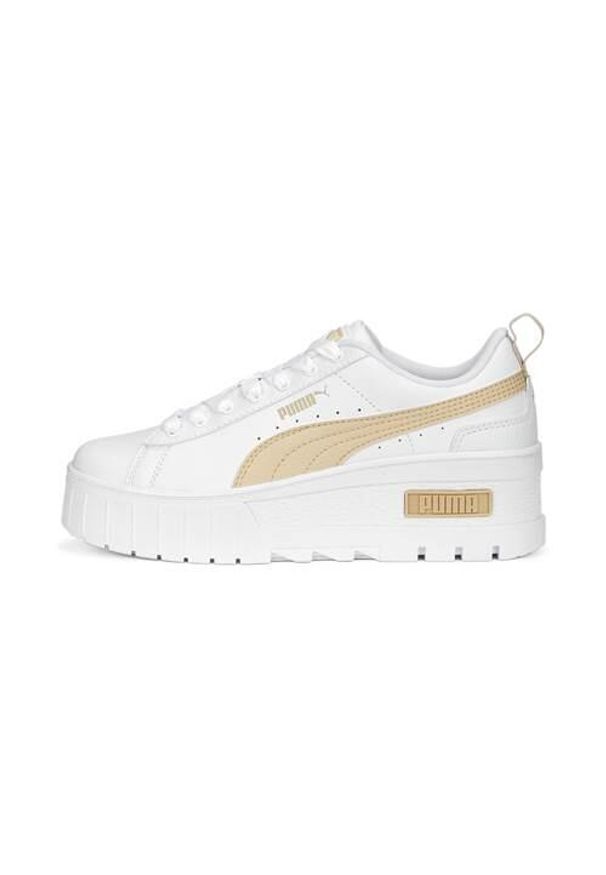 Buty do chodzenia damskie Puma Mayze Wedge. Zapięcie: sznurówki. Kolor: biały, wielokolorowy. Materiał: materiał, syntetyk. Szerokość cholewki: normalna. Sport: turystyka piesza