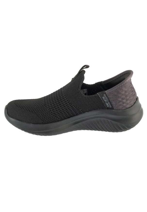 skechers - Buty sportowe Sneakersy dziewczęce, Slip-Ins Ultra Flex 3.0 - Smooth Step. Kolor: czarny. Sport: turystyka piesza
