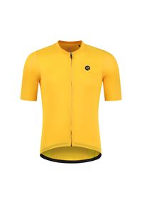 ROGELLI - Koszulka rowerowa męska Rogelli DISTANCE. Kolor: żółty. Sport: kolarstwo