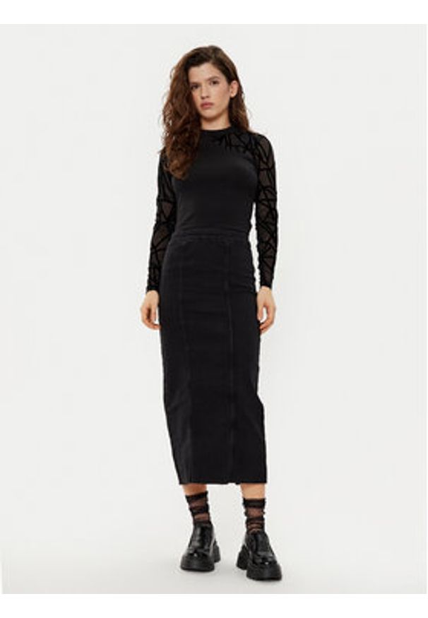 only - ONLY Bluzka Colette 15337504 Czarny Regular Fit. Kolor: czarny. Materiał: bawełna