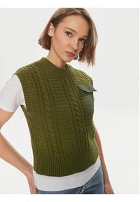 GESTUZ - Gestuz Sweter Carla 10906271 Zielony Regular Fit. Kolor: zielony. Materiał: bawełna #4
