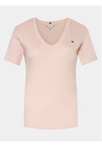 TOMMY HILFIGER - Tommy Hilfiger T-Shirt New Cody WW0WW40584 Różowy Slim Fit. Kolor: różowy. Materiał: bawełna